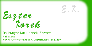 eszter korek business card